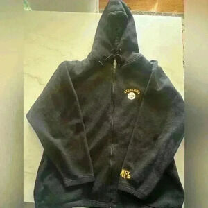 Vintage Pittsburgh Steelers Fleece  Black Hoodie Men's L.
